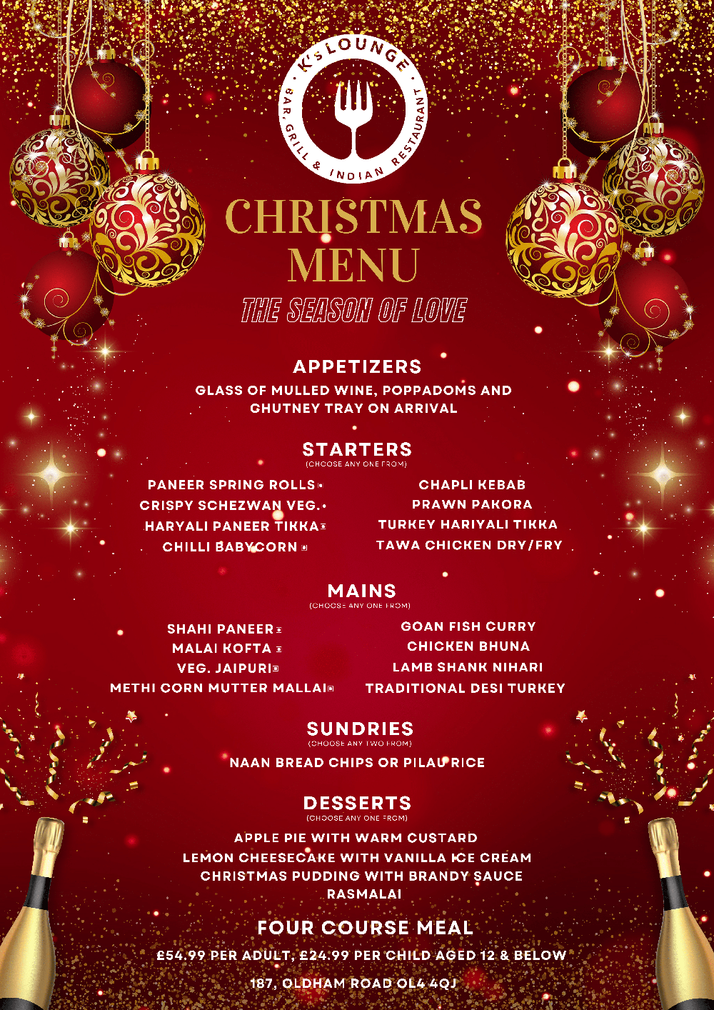 K's Lounge - Bar, Grill & Indian Restaurant in Oldham
